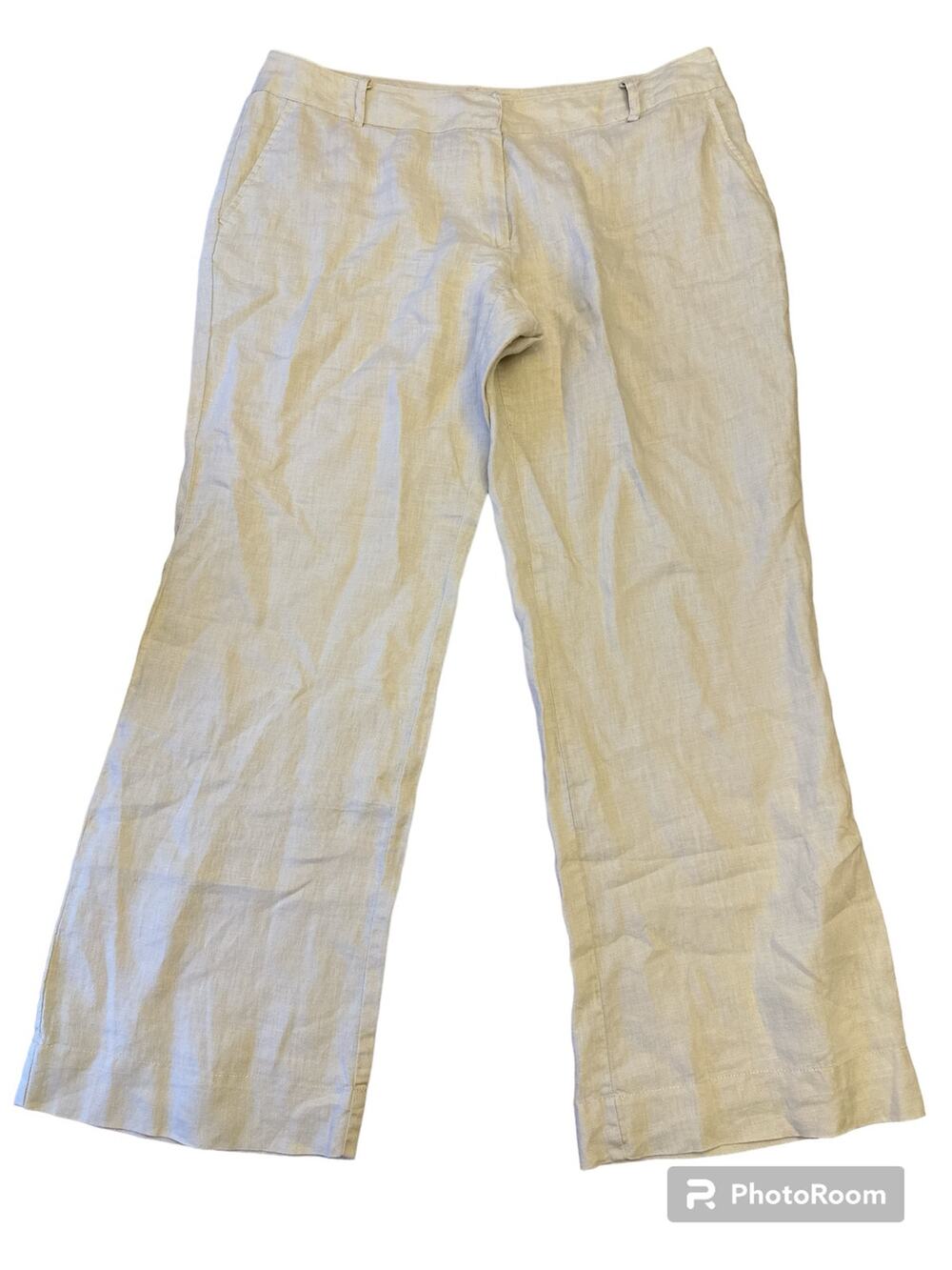 Willi Smith Tan Linen Pants Size 14
